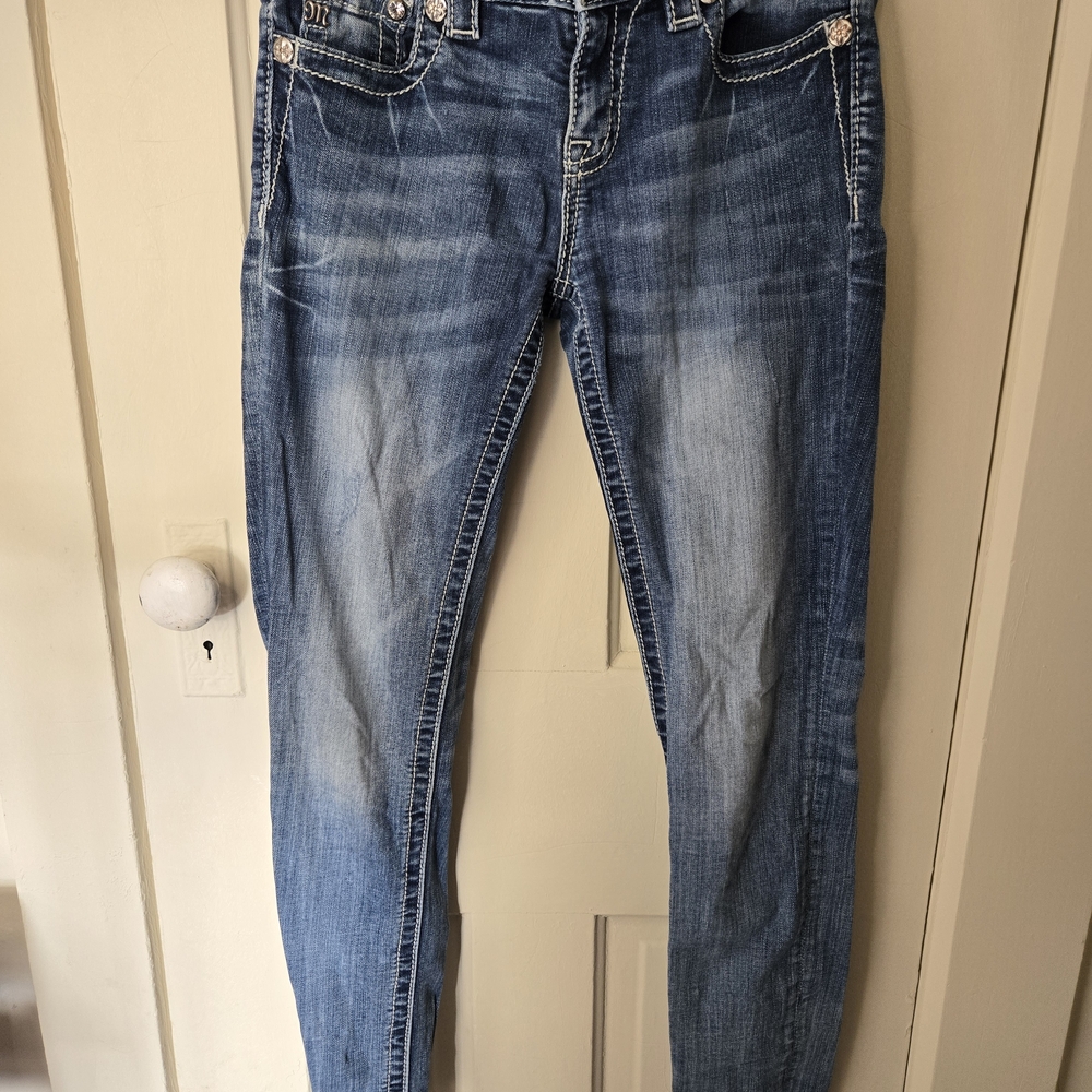 Miss Me Blue Skinny Jeans